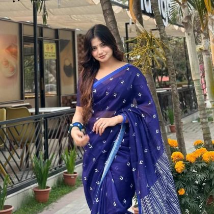 Chanderi Silk Sharee with Blouse Piece