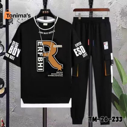 Half Sleeve T-Shirt & Trouser Set for Men