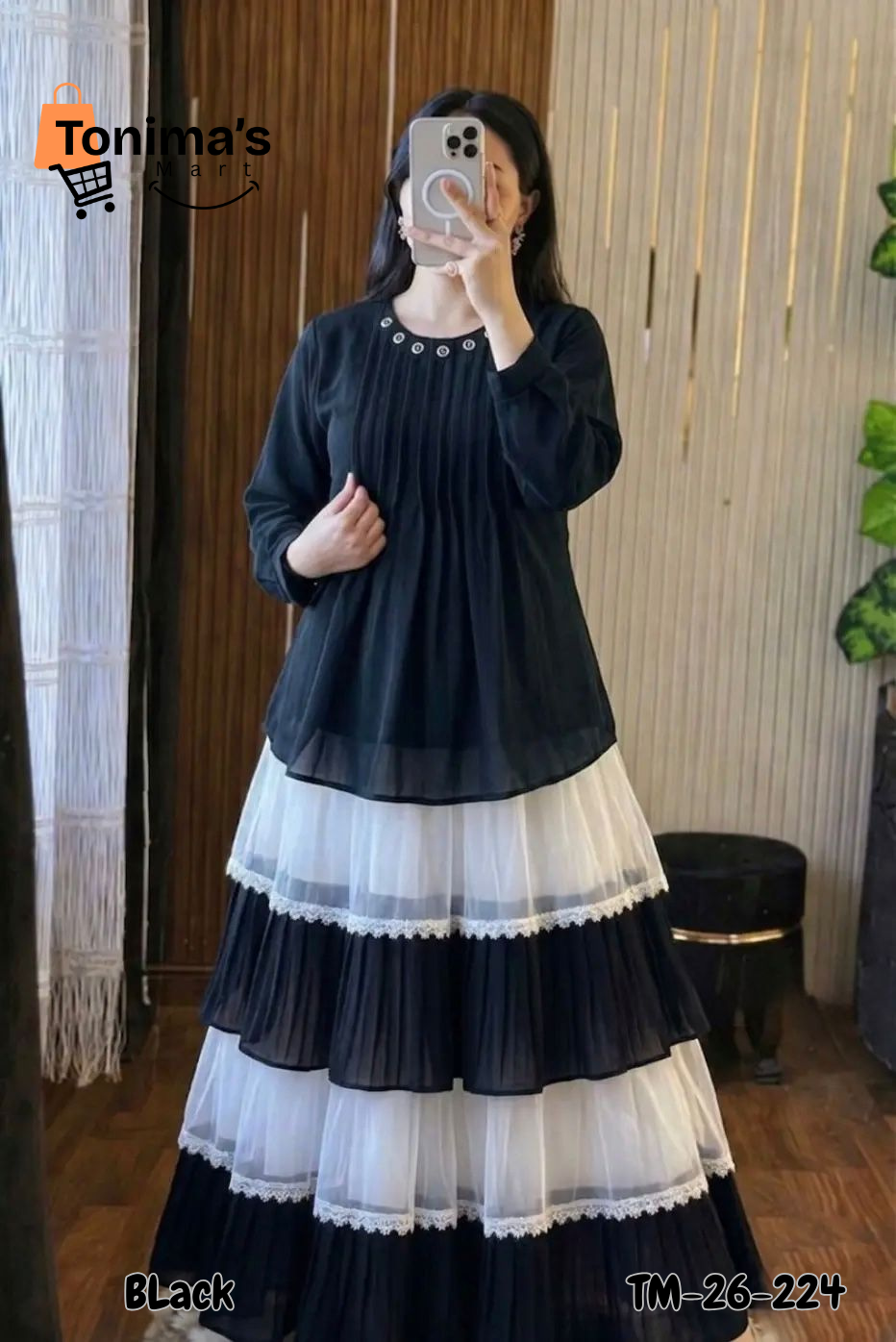 Trendy Ladies Tops and Skirt Set - Image 6