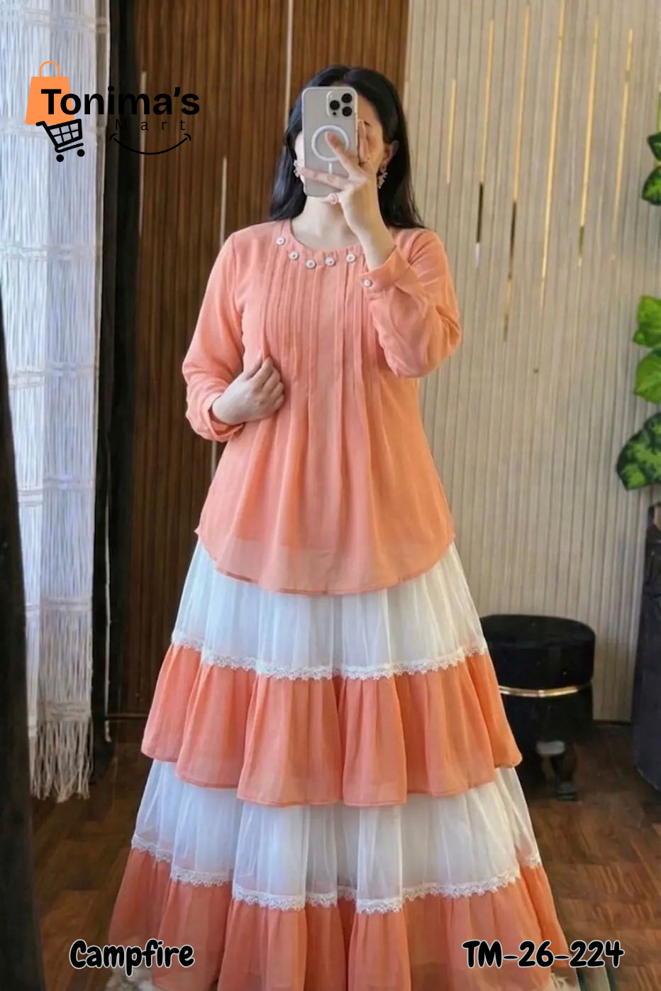 Trendy Ladies Tops and Skirt Set - Image 5