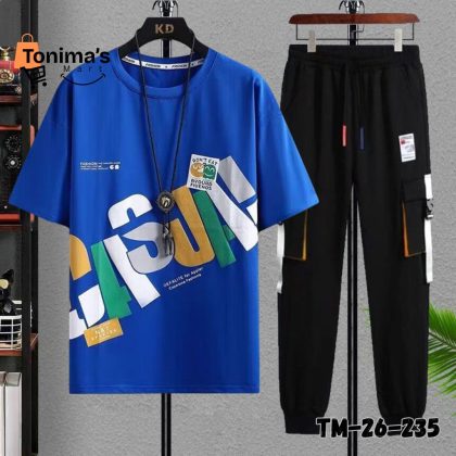 Half Sleeve T-Shirt & Trouser Set for Men