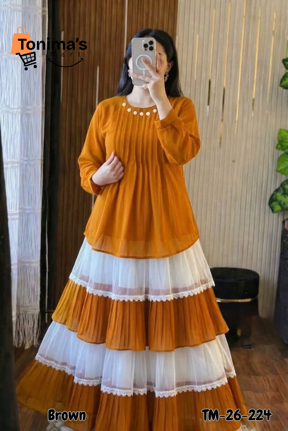 Trendy Ladies Tops and Skirt Set - Image 3